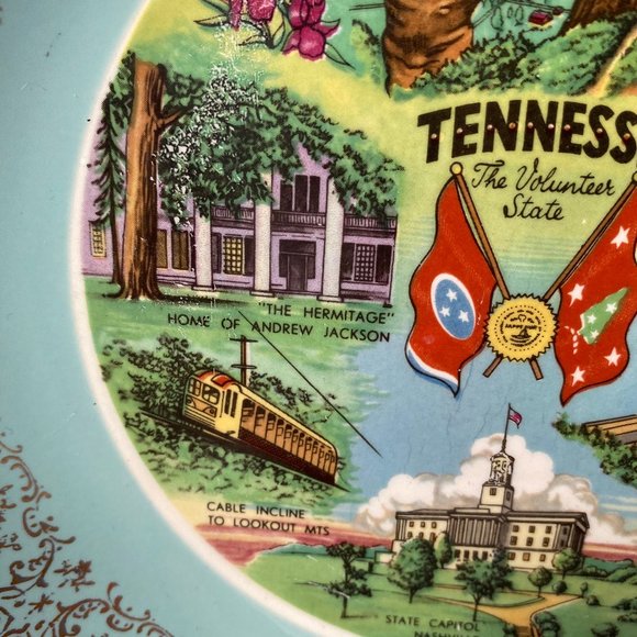Vintage Tennessee Souvenir State Plate - Picture 8 of 11